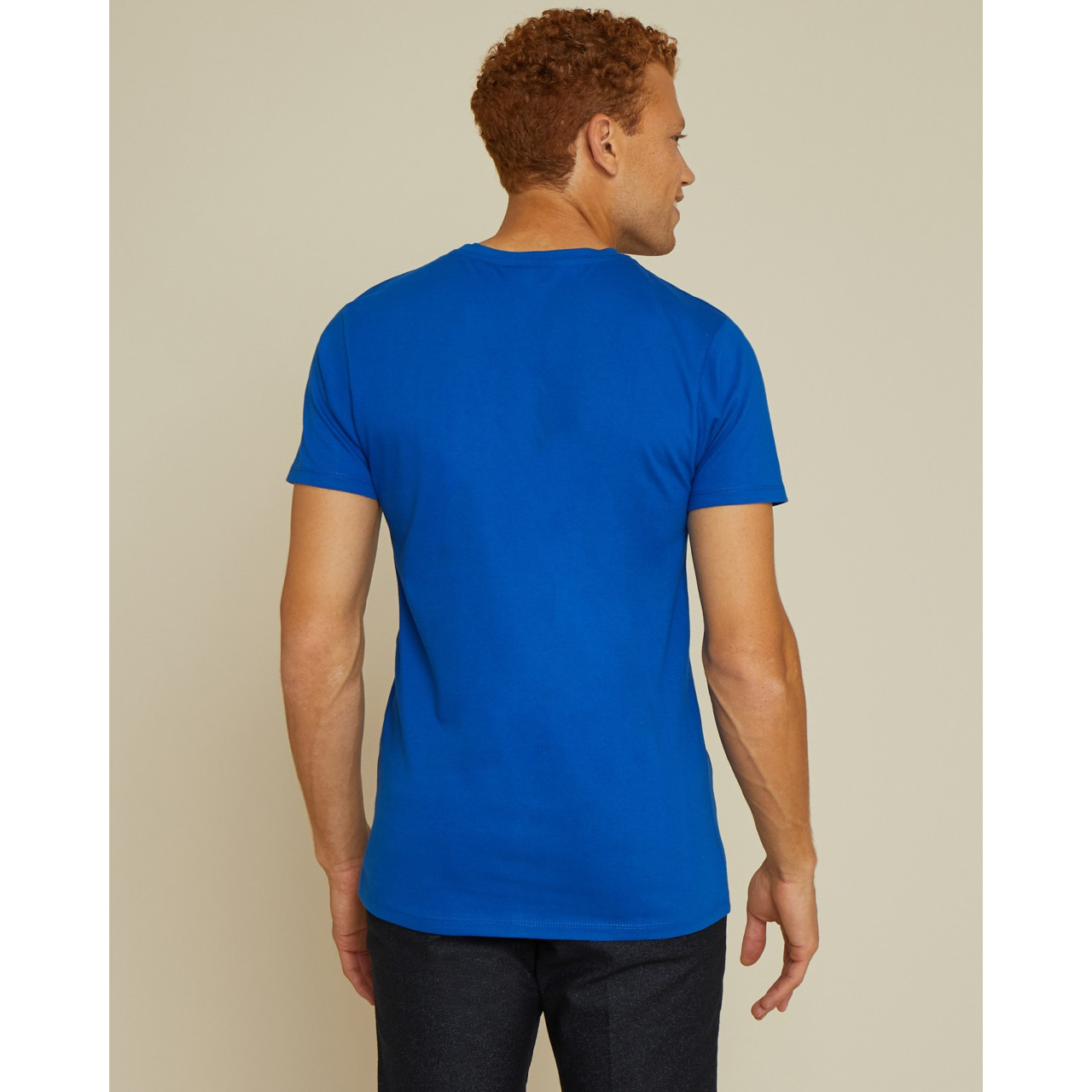 T-shirt Artwork bleu klein en coton