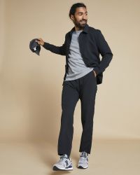 Tshirt gris chiné en coton bio épais écru rayé kaki pour homme - ADRESSE Paris