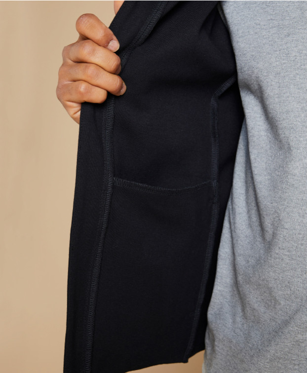 Sweatshirt zippé noir - Knight - Adresse.paris